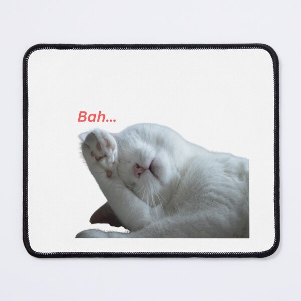 Item preview, Small Lovely sleepy white Bah cat designed and sold by NoManDesign.