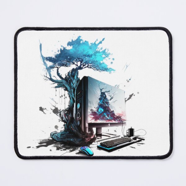 Item preview, Gaming PC Ink Painting designed and sold by wallycobra.