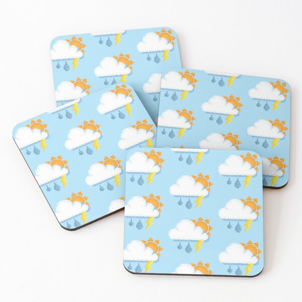 Item preview, Retro Sunny Rain Storm Pixel Design designed and sold by 8BitTrip.