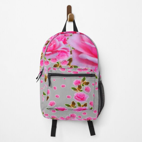 Item preview, PINK GARDEN ROSE PATTERNS GREY ART designed and sold by sharlesart.
