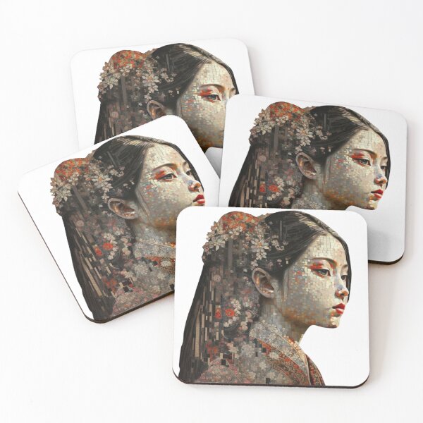 Item preview, Traditional geisha mosaic portrait designed and sold by Mirochan80.
