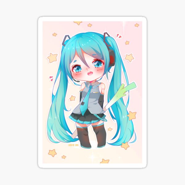 Chibi Hatsune Miku- Green Hair Sticker by Loba Lj - Pixels