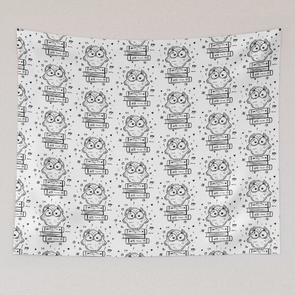 Item preview, Cute owl with books art designed and sold by Aleksse.