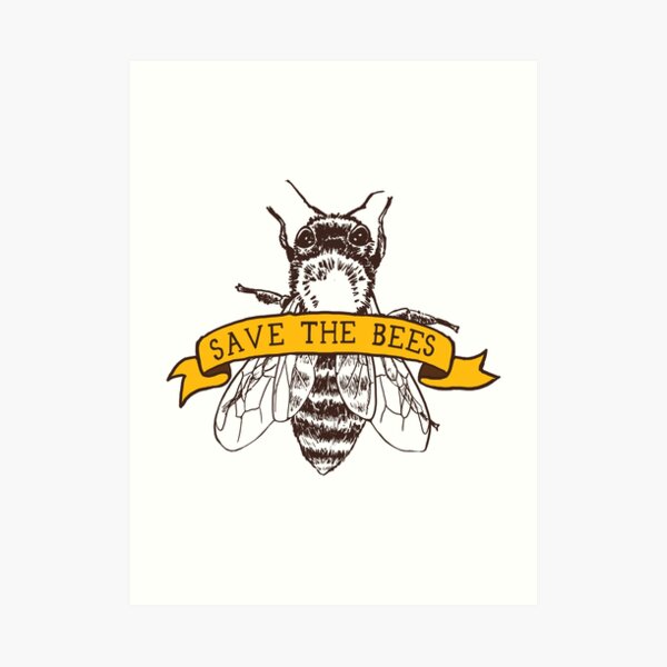 Rette die Bienen! Kunstdruck