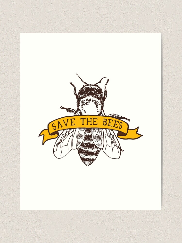 Alternate view of Save The Bees! Art Print