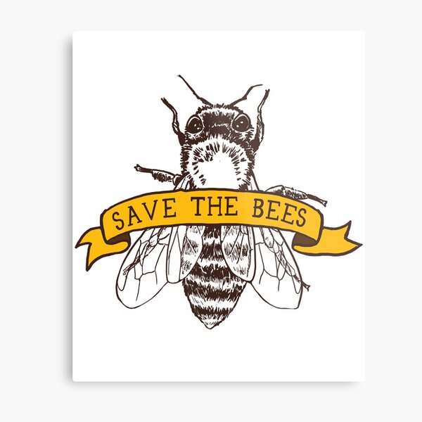 Save The Bees! Metal Print