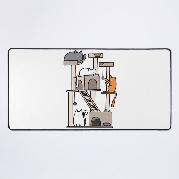 Item preview, Cats Playing on Cat Tree designed and sold by murialbezanson.