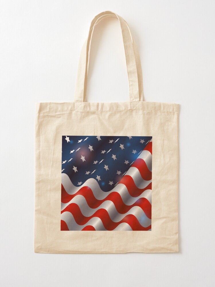 USA Red White and Blue Stars and Stripes American Flag Patriotic Design |  Tote Bag