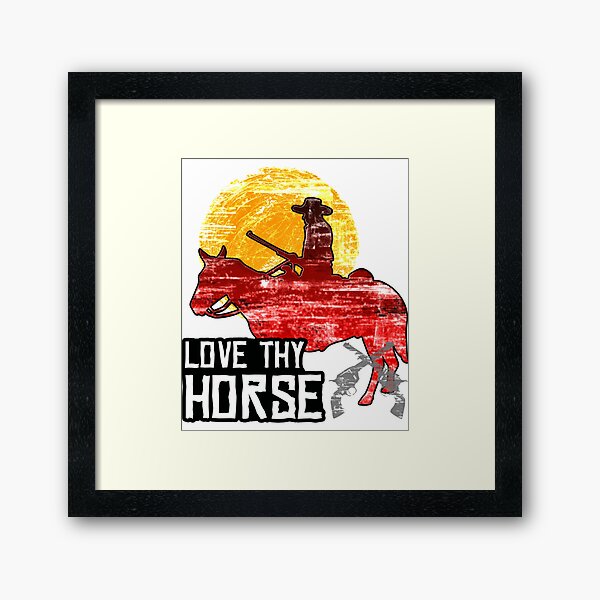 Item preview, Red Horse Sunset  - LOVE THY HORSE, Redemption of the West   designed and sold by Valarie McAllister.