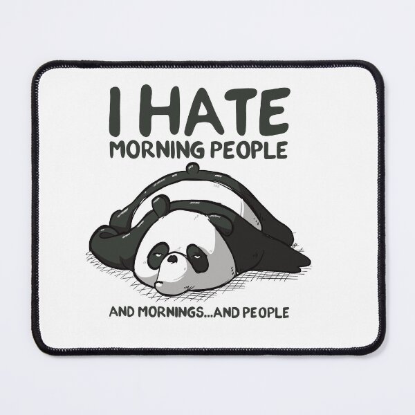 Item preview, I hate Morning designed and sold by OnlyCoolDesigns.