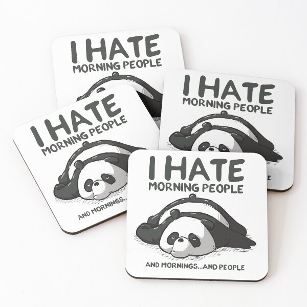Item preview, I hate Morning designed and sold by OnlyCoolDesigns.