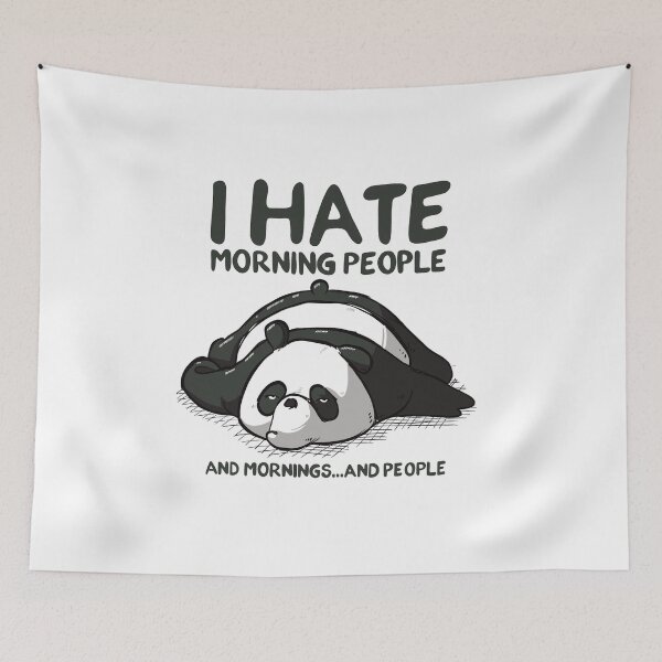 Item preview, I hate Morning designed and sold by OnlyCoolDesigns.