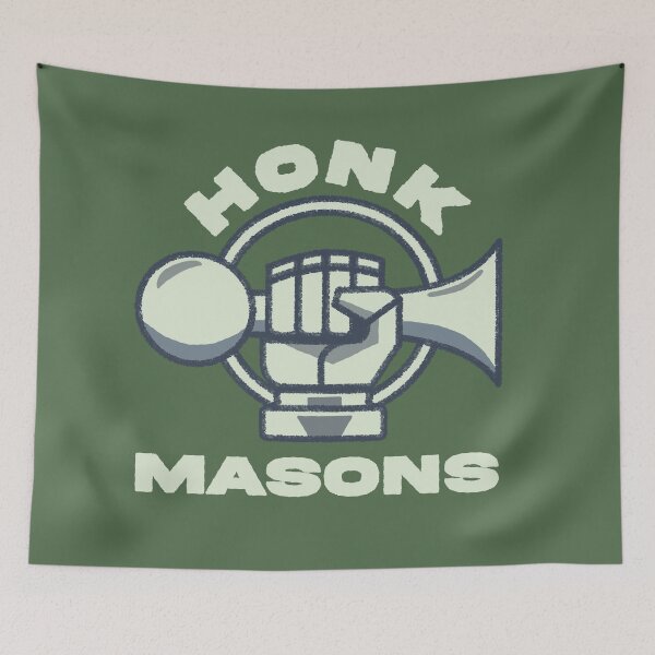 Item preview, Honk Masons Logo (With Background) designed and sold by EvilOnToast.
