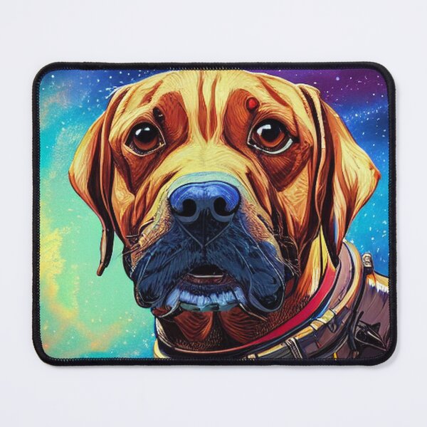 Item preview, Dogs in space nebula galaxy colorful abstract art gift for dog lover designed and sold by ValleyDream.