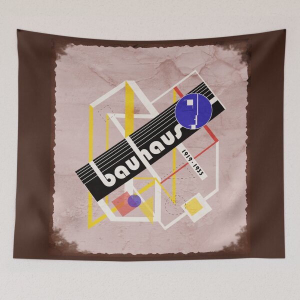 Item preview, Vintage Worn Out Bauhaus Abstract Artwork Geometric Composition B original design designed and sold by paragonDesign28.
