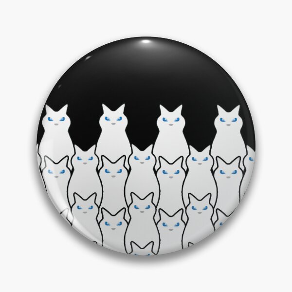 Item preview, White cats pattern, animal pattern, suspicious cats,  pet, funny cats, cats lovers gift designed and sold by Collagedream.