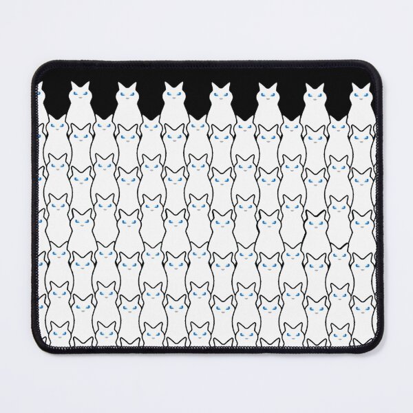 Item preview, White cats pattern, animal pattern, suspicious cats,  pet, funny cats, cats lovers gift designed and sold by Collagedream.