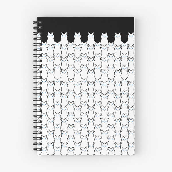 Item preview, White cats pattern, animal pattern, suspicious cats,  pet, funny cats, cats lovers gift designed and sold by Collagedream.