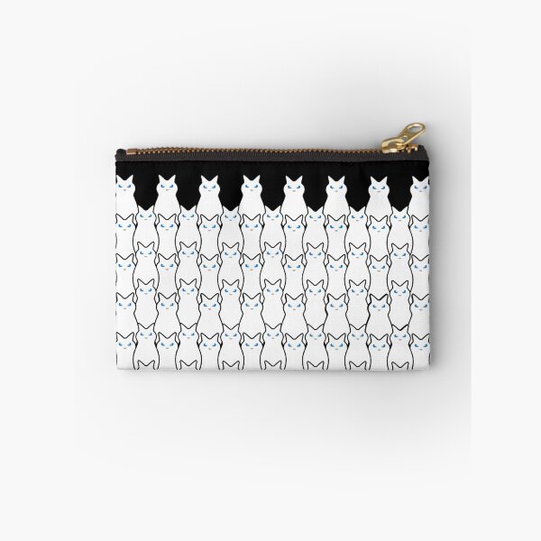 Item preview, White cats pattern, animal pattern, suspicious cats,  pet, funny cats, cats lovers gift designed and sold by Collagedream.
