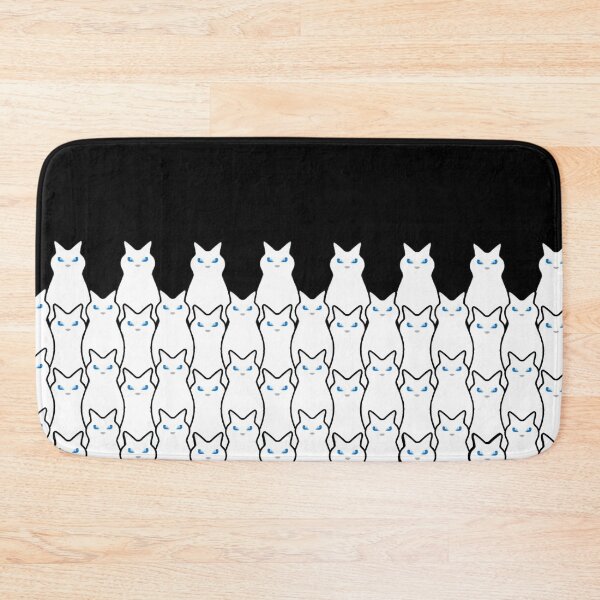 Item preview, White cats pattern, animal pattern, suspicious cats,  pet, funny cats, cats lovers gift designed and sold by Collagedream.