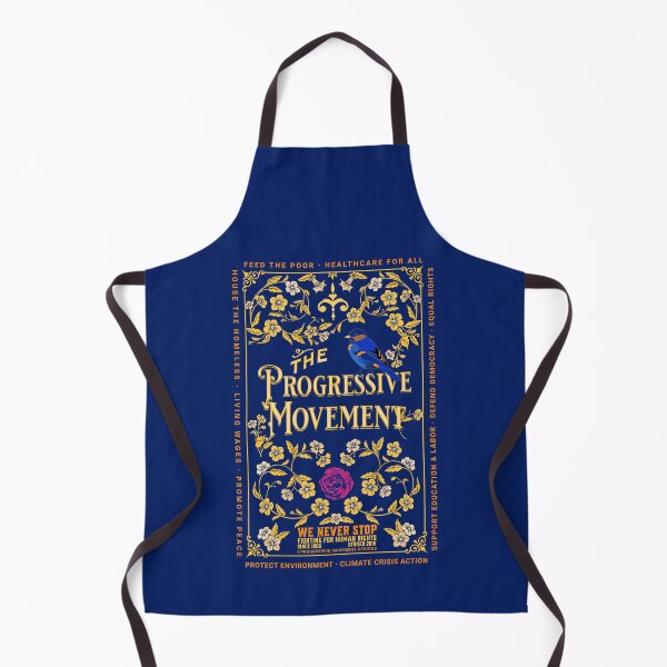 Aperçu de l'œuvre PMD00108 Progressive Movement Designs oiseau floral vintage intemporel sur bleu marine pour progressistes créée et vendue par ProgressiveLeft.