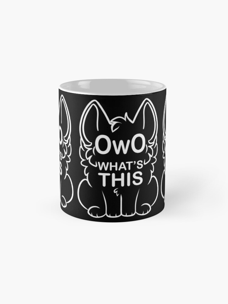 Alternate view of OwO What's this? - white text Coffee Mug