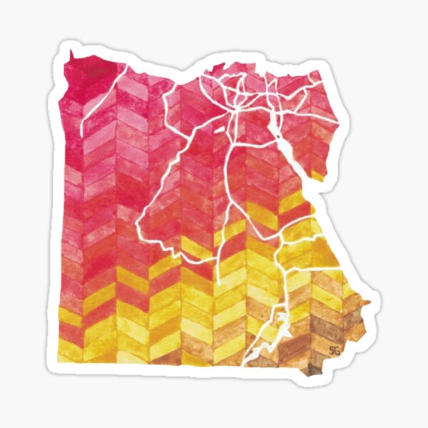 Item preview, Egypt Map Sticker designed and sold by SharlaPaints.