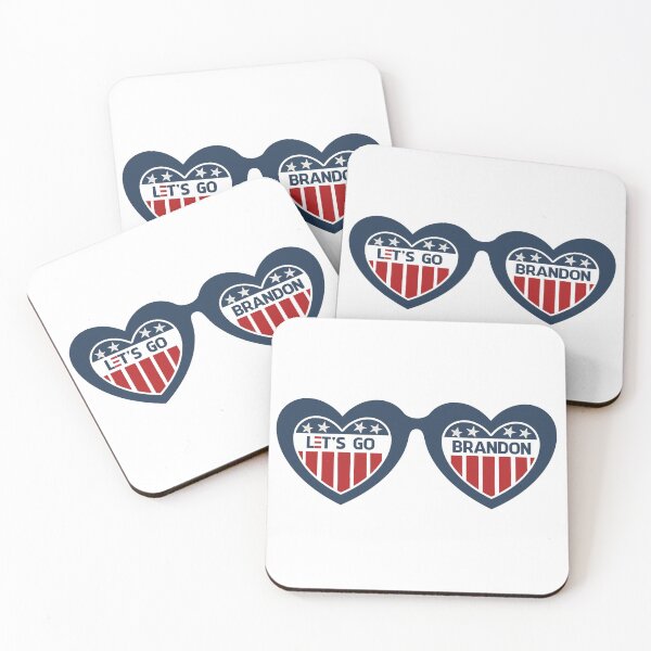 Item preview, Let's go Brandon Meme Sticker with Heart Sunglasses designed and sold by Manoroma.