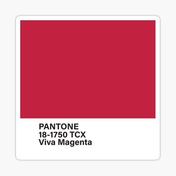 Pantone 18-1750 TCX Viva Magenta , color of the year 2023 Sticker