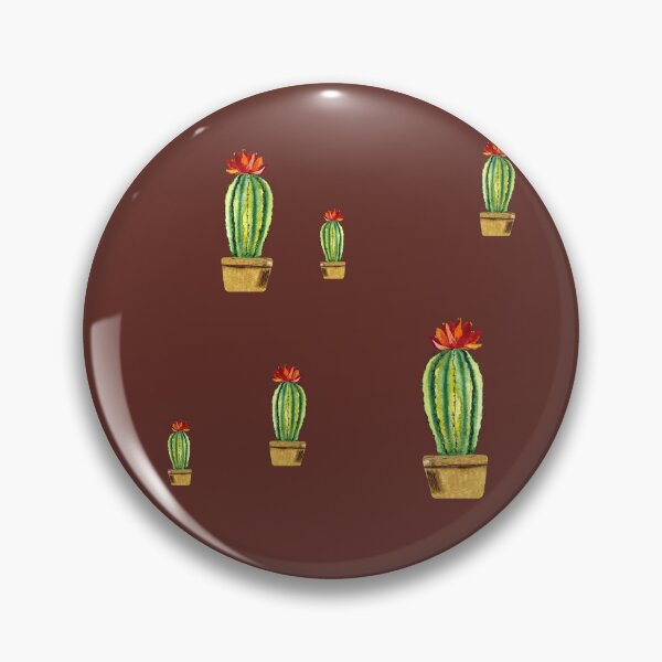 Item preview,  Cactus green red flower pattern watercolor sketch red designed and sold by Yana Mustafina | Boho Soulful Designs.