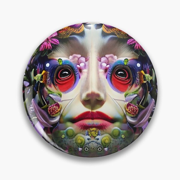 Item preview, Beautiful Flowers Surreal Art Cute Girl Android Robot designed and sold by ZiolaRosa.