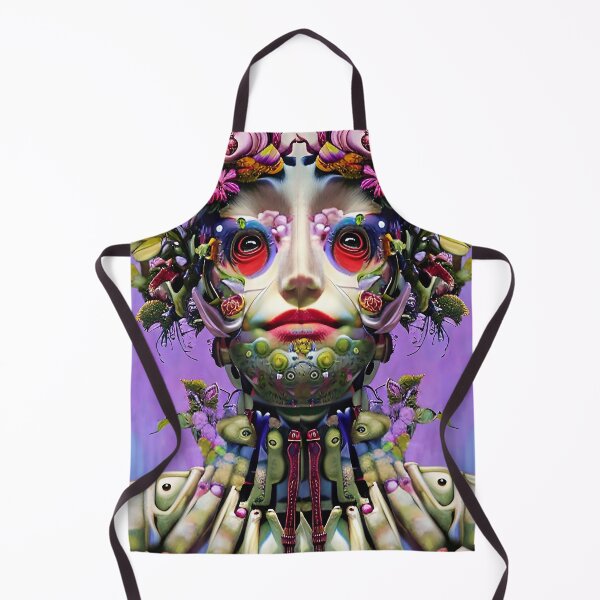 Item preview, Beautiful Flowers Surreal Art Cute Girl Android Robot designed and sold by ZiolaRosa.