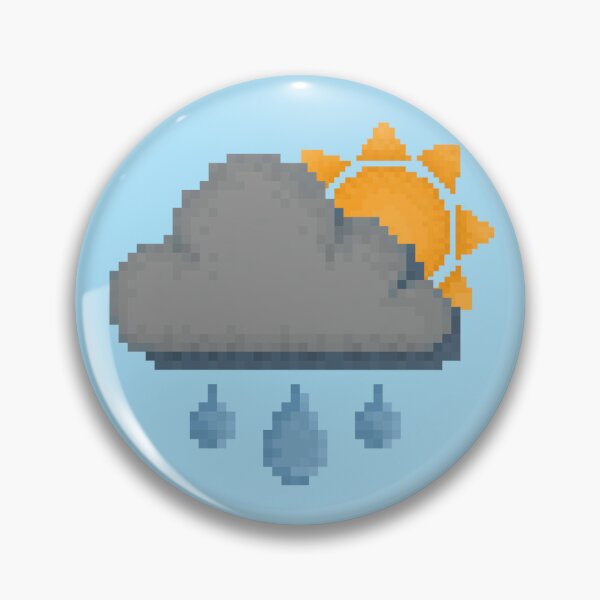 Item preview, Retro Sunny Gloomy Rain Storm Pixel Design designed and sold by 8BitTrip.
