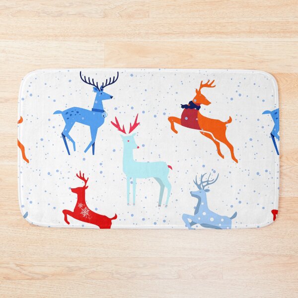 Item preview, Blue snowy Christmas deers. designed and sold by jessypaul027.