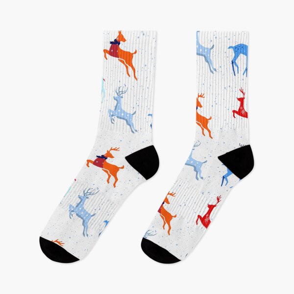 Item preview, Blue snowy Christmas deers. designed and sold by jessypaul027.