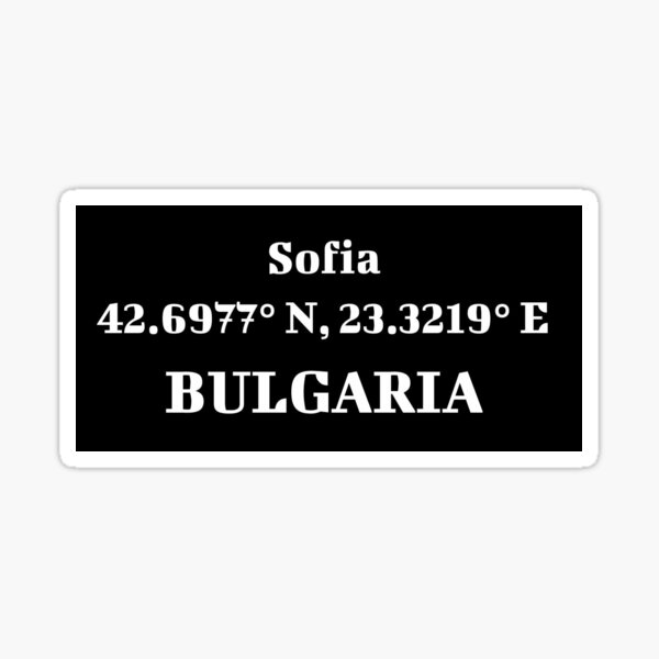 "Bulgaria Luxury GMT Clock Having Capital, Latitude And Longitude