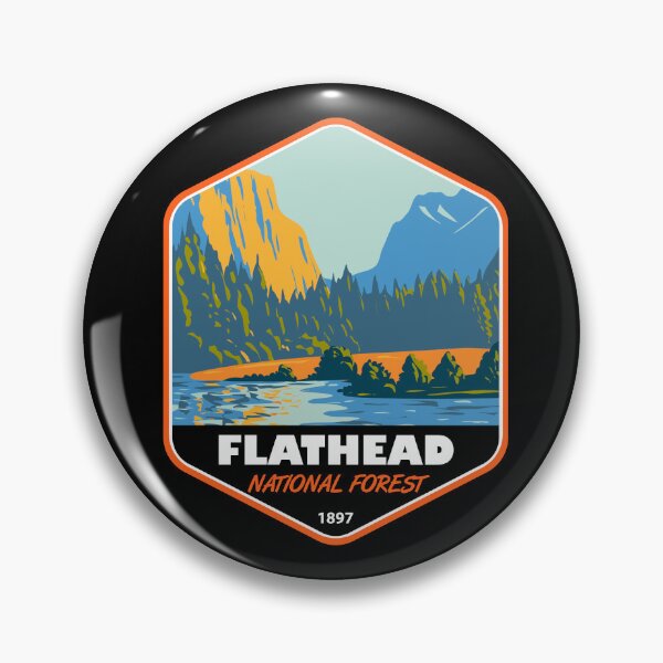 Item preview, Flathead National Forest Montana Vintage Emblem designed and sold by KrisSidDesigns.