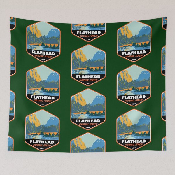Item preview, Flathead National Forest Montana Vintage Emblem designed and sold by KrisSidDesigns.