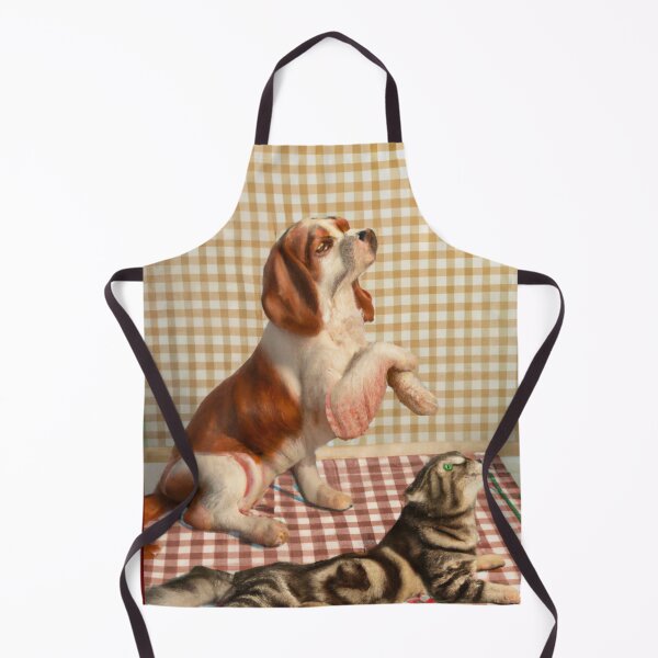 Item preview, Gingham Dog and Calico Cat in style of Michelangelo (AI Generated Art) designed and sold by Cowboy Folly.