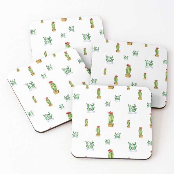Item preview, Cactus in pot seamless pattern a watercolor  designed and sold by Yana Mustafina | Boho Soulful Designs.