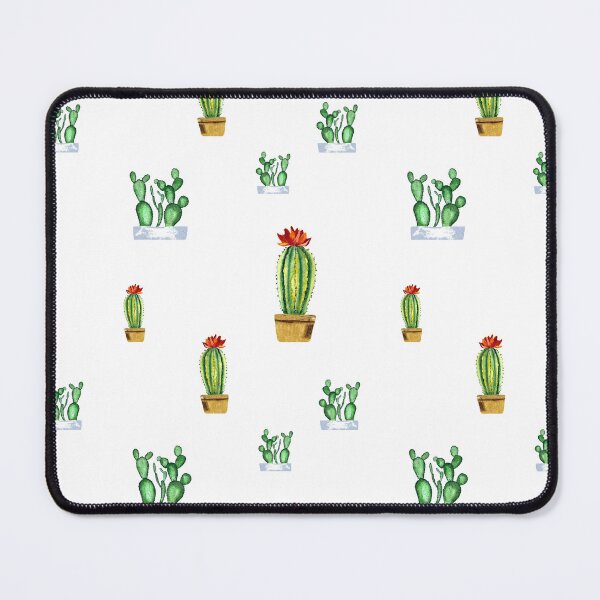 Item preview, Cactus in pot seamless pattern a watercolor designed and sold by Yana Mustafina | Boho Soulful Designs.