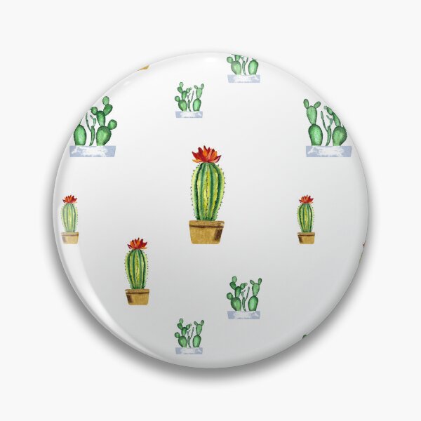 Item preview, Cactus in pot seamless pattern a watercolor  designed and sold by Yana Mustafina | Boho Soulful Designs.