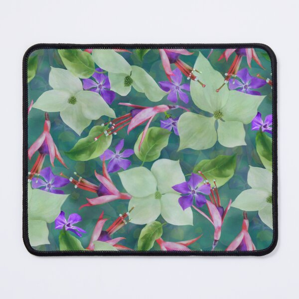 Item preview, Vintage Style Composition of Purple White and Pink Fuchsia Flowers designed and sold by Tina Veenstra.