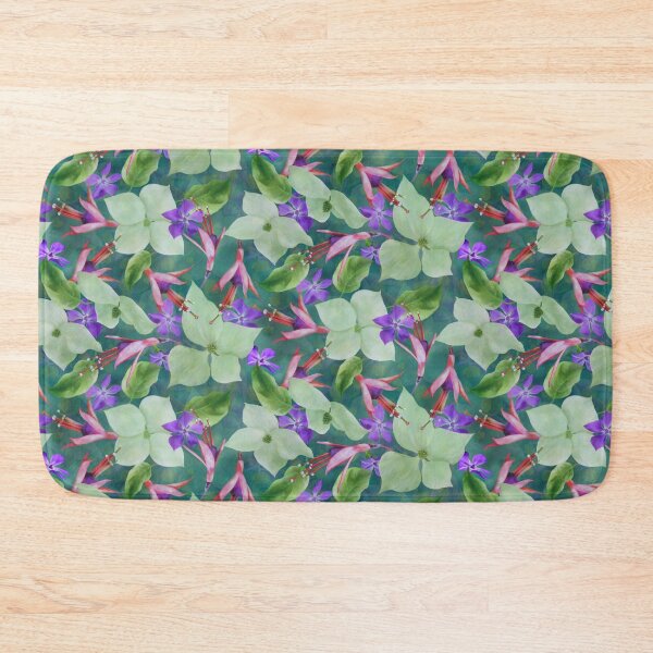 Item preview, Vintage Style Composition of Purple White and Pink Fuchsia Flowers designed and sold by Tina Veenstra.