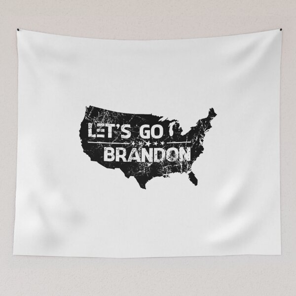 Item preview, Let's Go Brandon Bumper Sticker in black with America designed and sold by Manoroma.
