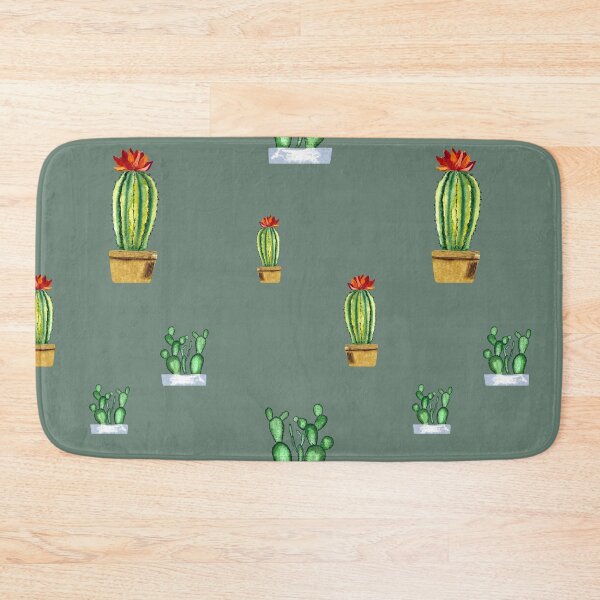 Item preview, Cactus in pot seamless pattern a watercolor mint designed and sold by Yana Mustafina | Boho Soulful Designs.