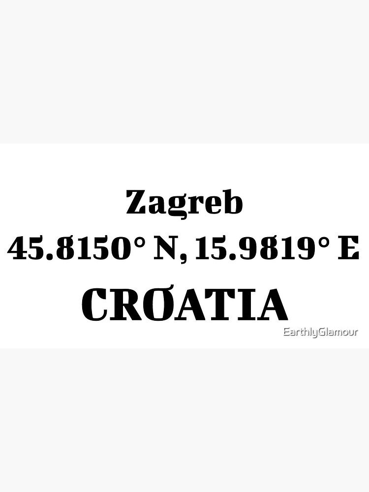 "Croatia Luxury GMT Clock Having Capital, Latitude And Longitude