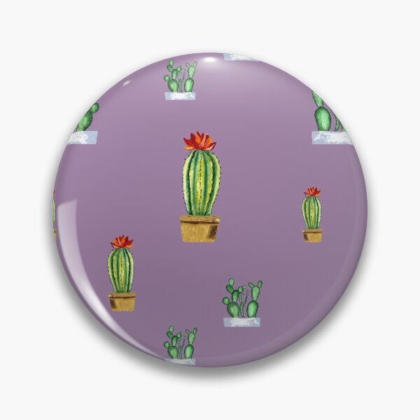Item preview, Cactus in pot seamless pattern a watercolor violet designed and sold by Yana Mustafina | Boho Soulful Designs.