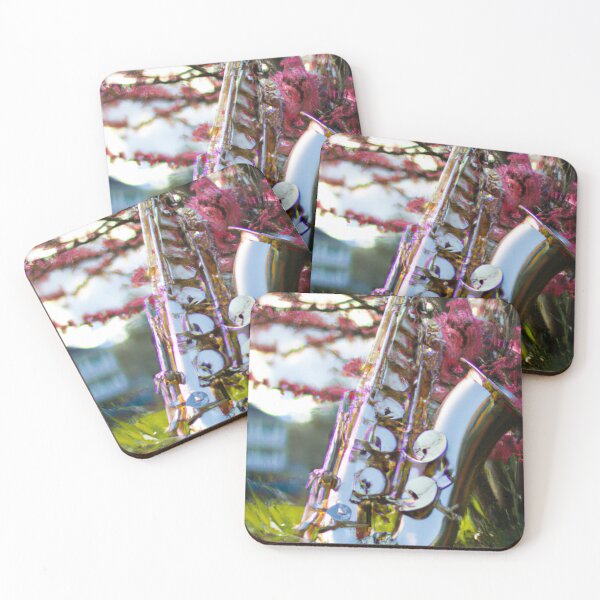 Item preview, Saxophone Pink Spring Coaster designed and sold by glide-products.