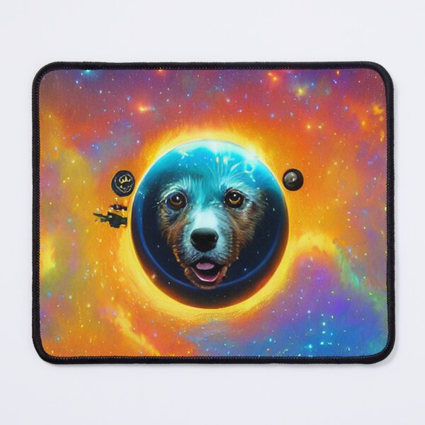 Item preview, Dogs in space nebula galaxy colorful abstract art gift for dog lover designed and sold by ValleyDream.